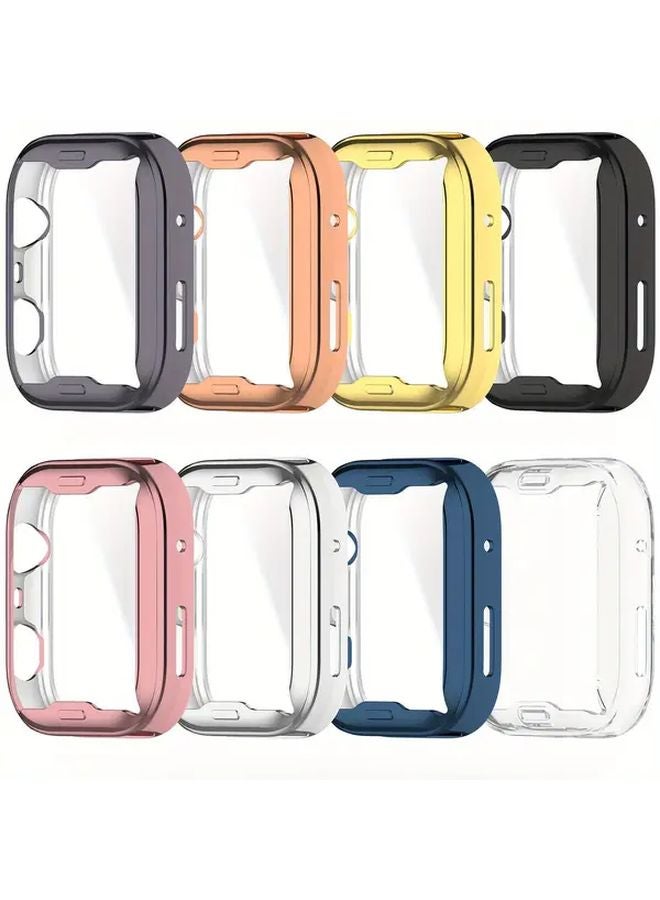 غطاء ذهبي من TPU لساعة Huawei Watch Fit 4 مع حامي شاشة كامل التغطية - Image 2